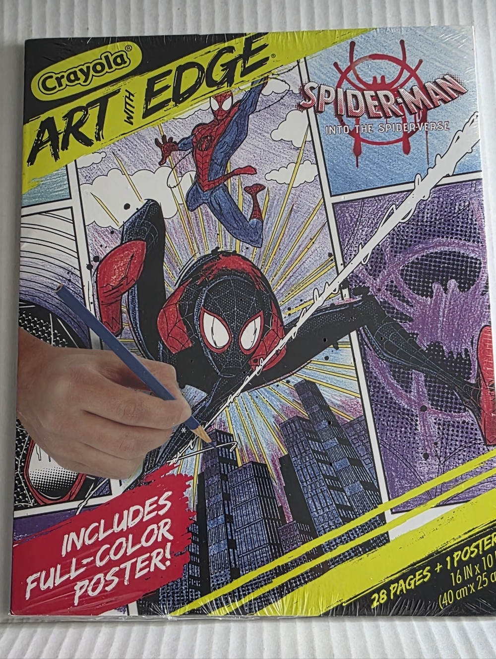 NIP Crayola Art with Edge Spider-Man Coloring Book - Red, Black